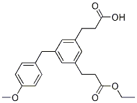3-(3-(3-Ethoxy-3-oxopropyl)-5-(4-methoxybenzyl)phenyl)propanoic acid CAS#: 1260817-90-0