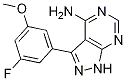 3-(3-fluoro-5-methoxyphenyl)-1H-pyrazolo[3,4-d]pyrimidin-4-amine CAS#: 1092789-24-6