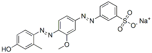 3-[[4-[(4-Hydroxy-2-methylphenyl)azo]-3-methoxyphenyl]azo]benzenesulfonic acid sodium salt CAS#: 71077-29-7