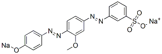 3-[[4-[[4-(Sodiooxy)phenyl]azo]-3-methoxyphenyl]azo]benzenesulfonic acid sodium salt CAS#: 70900-44-6