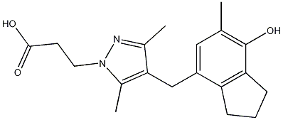 3-(4-((7-hydroxy-6-methyl-2,3-dihydro-1H-inden-4-yl)methyl)-3,5-dimethyl-1H-pyrazol-1-yl)propanoic acid CAS#: 1092551-88-6
