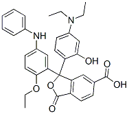 3-[4-(Diethylamino)-2-hydroxyphenyl]-3-[2-ethoxy-5-(phenylamino)phenyl]-1,3-dihydro-1-oxo-5-isobenzofurancarboxylic acid CAS#: 71799-69-4