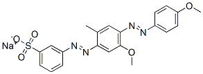 3-[[5-Methoxy-4-[(4-methoxyphenyl)azo]-2-methylphenyl]azo]benzenesulfonic acid sodium salt CAS#: 70776-63-5