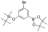 (3-Bromo-5-(4,4,5,5-tetramethyl-1,3,2-dioxaborolan-2-yl)phenoxy)(tert-butyl)dimethylsilane CAS#: 1218789-51-5