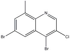 3-Chloro-4,6-dibromo-8-methylquinoline CAS#: 1208696-51-8