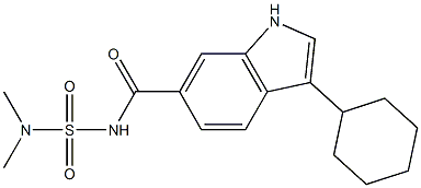 3-Cyclohexyl-N-[(dimethylamino)sulfonyl]-1H-indole-6-carboxamide CAS#: 1251033-29-0