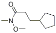 3-Cyclopentyl-N-methoxy-N-methylpropanamide CAS#: 1221341-52-1