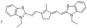 3-ETHYL-2-[(E)-2-(3-((E)-2-[3-ETHYL-1,3-BENZOTHIAZOL-2(3H)-YLIDENE]ETHYLIDENE)-2-METHYL-1-CYCLOPENTEN-1-YL)ETHENYL]-1,3-BENZOTHIAZOL-3-IUM IODIDE CAS#: 70446-31-0