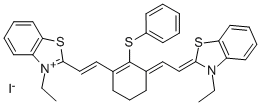 3-ETHYL-2-((E)-2-[3-((E)-2-[3-ETHYL-1,3-BENZOTHIAZOL-2(3H)-YLIDENE]ETHYLIDENE)-2-(PHENYLSULFANYL)-1-CYCLOHEXEN-1-YL]ETHENYL)-1,3-BENZOTHIAZOL-3-IUM IODIDE CAS#: 70446-12-7