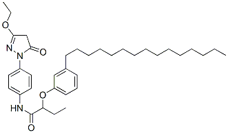 3-Ethoxy-1-[4-[2-(3-pentadecylphenoxy)butanoylamino]phenyl]-2-pyrazolin-5-one CAS#: 71205-35-1