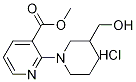 3-HydroxyMethyl-3,4,5,6-tetrahydro-2H-[1,2']bipyridinyl-3'-carboxylic acid Methyl ester hydrochloride, 98+% C13H19ClN2O3, 分子量 286.76 CAS#: 1185312-53-1