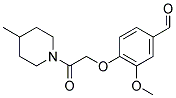 3-METHOXY-4-[2-(4-METHYL-PIPERIDIN-1-YL)-2-OXO-ETHOXY]-BENZALDEHYDE CAS#: 1389480-61-8