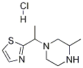 3-Methyl-1-(1-thiazol-2-yl-ethyl)-piperazine hydrochloride CAS#: 1289388-15-3