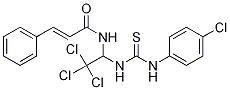 3--Phenyl-N-(2,2,2-trichloro-1-((((4-chlorophenyl)amino)carbonothioyl)amino)ethyl)acrylamide CAS#: 1164470-53-4