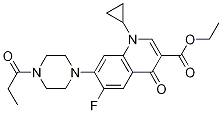 3-Quinolinecarboxylic acid, 1-cyclopropyl-6-fluoro-1,4-dihydro-4-oxo-7-[4-(1-oxopropyl)-1-piperazinyl]-, ethyl ester CAS#: 1089336-34-4