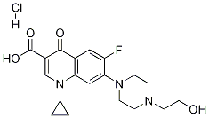 3-Quinolinecarboxylic acid, 1-cyclopropyl-6-fluoro-1,4-dihydro-7-[4-(2-hydroxyethyl)-1-piperazinyl]-4-oxo-, hydrochloride CAS#: 1197238-80-4