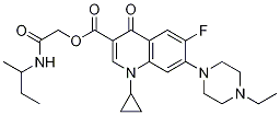 3-Quinolinecarboxylic acid, 1-cyclopropyl-7-(4-ethyl-1-piperazinyl)-6-fluoro-1,4-dihydro-4-oxo-, 2-[(1-Methylpropyl)aMino]-2-oxoethyl ester CAS#: 1241993-61-2