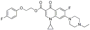 3-Quinolinecarboxylic acid, 1-cyclopropyl-7-(4-ethyl-1-piperazinyl)-6-fluoro-1,4-dihydro-4-oxo-, 2-(4-fluorophenoxy)ethyl ester CAS#: 1242005-98-6