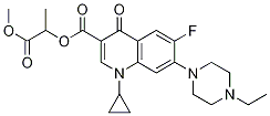 3-Quinolinecarboxylic acid, 1-cyclopropyl-7-(4-ethyl-1-piperazinyl)-6-fluoro-1,4-dihydro-4-oxo-, 2-Methoxy-1-Methyl-2-oxoethyl ester CAS#: 1241968-75-1