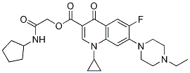 3-Quinolinecarboxylic acid, 1-cyclopropyl-7-(4-ethyl-1-piperazinyl)-6-fluoro-1,4-dihydro-4-oxo-, 2-(cyclopentylaMino)-2-oxoethyl ester CAS#: 1242005-39-5