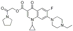 3-Quinolinecarboxylic acid, 1-cyclopropyl-7-(4-ethyl-1-piperazinyl)-6-fluoro-1,4-dihydro-4-oxo-, 2-oxo-2-(1-pyrrolidinyl)ethyl ester CAS#: 1241966-80-2