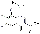 3-Quinolinecarboxylic acid, 8-chloro-6,7-difluoro-1-[(2R)-2-fluorocyclopropyl]-1,4-dihydro-4-oxo- CAS#: 1229623-10-2
