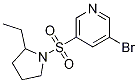 3-broMo-5-(2-ethylpyrrolidin-1-ylsulfonyl)pyridine CAS#: 1306389-40-1