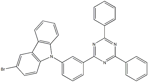 3-bromo-9-[3-(4,6-diphenyl-1,3,5-triazin-2-yl)phenyl]-9H-Carbazole CAS#: 1266389-19-8