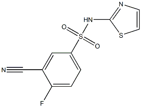 3-cyano-4-fluoro-N-(thiazol-2-yl)benzenesulfonaMide CAS#: 1235406-28-6