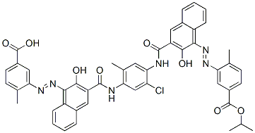 3,3'-[(2-Chloro-5-methyl-1,4-phenylene)bis[iminocarbonyl(2-hydroxy-3,1-naphthalenediyl)azo]]bis[4-methylbenzoic acid 1-methylethyl] ester CAS#: 71832-84-3