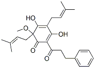3,5-Dihydroxy-2-methoxy-2,4-bis(3-methyl-2-butenyl)-6-(3-phenyl-1-oxopropyl)-3,5-cyclohexadien-1-one CAS#: 72247-83-7