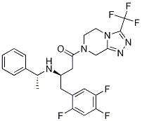 (3R)-1-[5,6-Dihydro-3-(trifluoromethyl)-1,2,4-triazolo[4,3-a]pyrazin-7(8H)-yl]-3-[[(1R)-1-phenylethyl]amino]-4-(2,4,5-trifluorophenyl)-1-butanone CAS#: 1169707-30-5