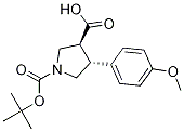 (3S,4R)-1-(tert-butoxycarbonyl)-4-(4-methoxyphenyl)pyrrolidine-3-carboxylicacid CAS#: 1269260-00-5