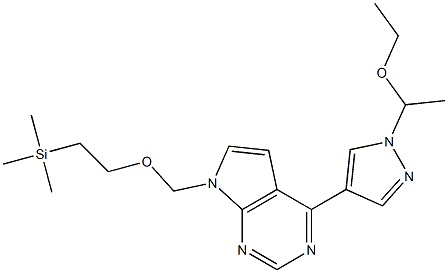 4-(1-(1-ethoxyethyl)-1H-pyrazol-4-yl)-7-((2-(trimethylsilyl)ethoxy)methyl)-7H-pyrrolo[2,3-d]pyrimidine CAS#: 1187595-88-5