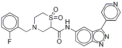4-[(2-Fluorophenyl)Methyl]-N-[3-(4-pyridinyl)-1H-indazol-5-yl]-2-thioMorpholinecarboxaMide 1,1-Dioxide CAS#: 1361483-35-3