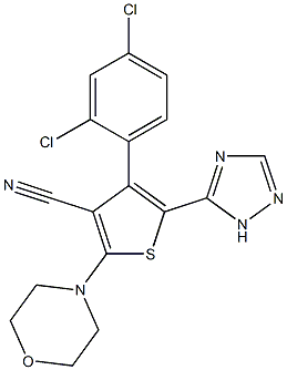 4-(2,4-dichlorophenyl)-2-morpholin-4-yl-5-(2H-[1,2,4]triazol-3-yl)thiophene-3-carbonitrile CAS#: 1202041-71-1