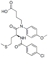 4-[[(2S)-2-[(4-chlorobenzoyl)amino]-4-methylsulfanyl-butanoyl]-(4-meth oxyphenyl)amino]butanoic acid CAS#: 71489-32-2