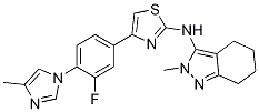 4-(3-fluoro-4-(4-Methyl-1H-iMidazol-1-yl)phenyl)-N-(2-Methyl-4,5,6,7-tetrahydro-2H-indazol-3-yl)thiazol-2-aMine CAS#: 1353570-26-9