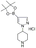 4-[4-(4,4,5,5-Tetramethyl-1,3,2-dioxaborolan-2-yl)-1H-pyrazol-1-yl]piperidine hydrochloride, 1-(Piperidin-4-yl)-4-[4-(4,4,5,5-Tetramethyl-1,3,2-dioxaborolan-2-yl)-1H-pyrazole hydrochloride CAS#: 1175273-62-7