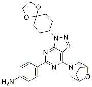 4-(4-(8-oxa-3-azabicyclo[3.2.1]octan-3-yl)-1-(1,4-dioxaspiro[4.5]decan-8-yl)-1H-pyrazolo[3,4-d]pyriMidin-6-yl)aniline CAS#: 1144068-84-7