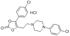 4-(4-Chlorophenyl)-5-(2-(4-(4-chlorophenyl)-1-piperazinyl)ethyl)-1,3-d ioxol-2-one HCl CAS#: 71923-16-5