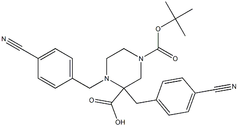 4-(4-Cyano-benzyl)-piperazine-1,3-dicarboxylic acid 1-tert-butyl ester 3-(4-cyano-benzyl) ester CAS#: 1353945-99-9
