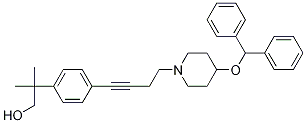 4-[4-(Diphenylmethoxy)-1-piperidinyl]-1-[4-[(2-hydroxy-1,1-dimethyl)ethyl]phenyl]butyne CAS#: 1159977-34-0