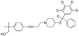 4-[4-(Diphenylmethoxy-d5)-1-piperidinyl]-1-[4-[(2-hydroxy-1,1-dimethyl)ethyl]phenyl]butyne CAS#: 1189696-09-0