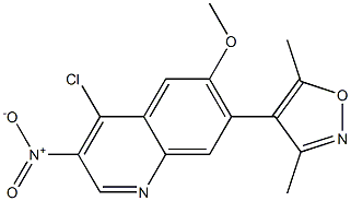 4-(4-chloro-6-Methoxy-3-nitroquinolin-7-yl)-3,5-diMethylisoxazole CAS#: 1300031-65-5