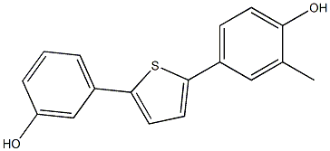 4-[5-(3-Hydroxyphenyl)-2-thienyl]-2-methylphenol CAS#: 1122660-25-6
