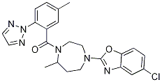 (4-(5-chlorobenzo[d]oxazol-2-yl)-7-Methyl-1,4-diazepan-1-yl)(5-Methyl-2-(2H-1,2,3-triazol-2-yl)phenyl)Methanone CAS#: 1352834-55-9