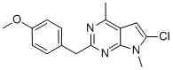 4-[(6-CHLORO-4,7-DIMETHYL-7H-PYRROLO[2,3-D]PYRIMIDIN-2-YL)METHYL]PHENYL METHYL ETHER CAS#: 71483-23-3