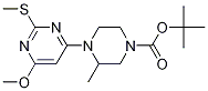 4-(6-Methoxy-2-Methylsulfanyl-pyriMidin-4-yl)-3-Methyl-piperazine-1-carboxylic acid tert-butyl ester CAS#: 1353947-35-9