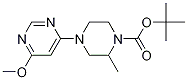 4-(6-Methoxy-pyriMidin-4-yl)-2-Methyl-piperazine-1-carboxylic acid tert-butyl ester CAS#: 1353954-72-9